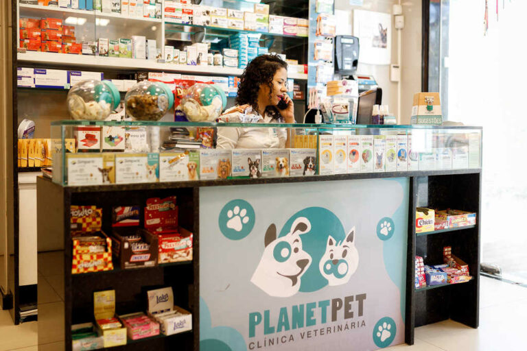 recepção de clínica veterinária